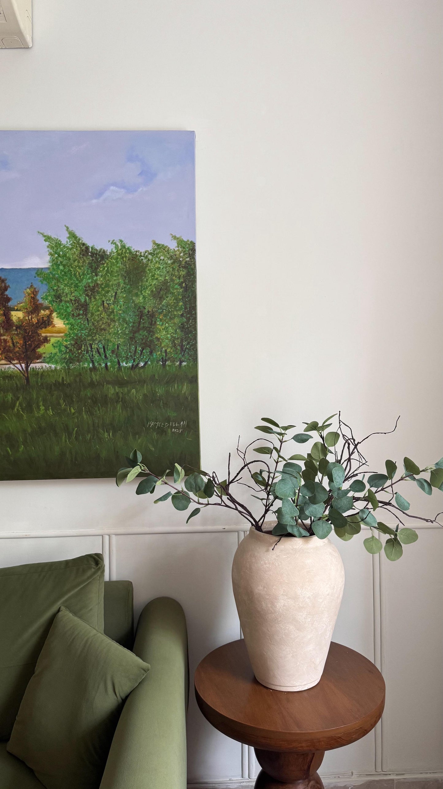 Large faux eucalyptus stem( Preorder)